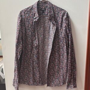 Express Men's Multicolor Patterned Shirt Jacket